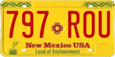 NM license plate 797ROU