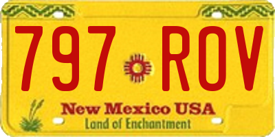 NM license plate 797ROV