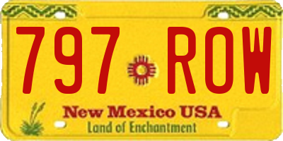 NM license plate 797ROW