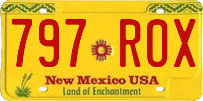 NM license plate 797ROX