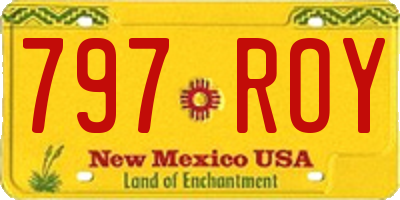 NM license plate 797ROY