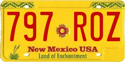 NM license plate 797ROZ
