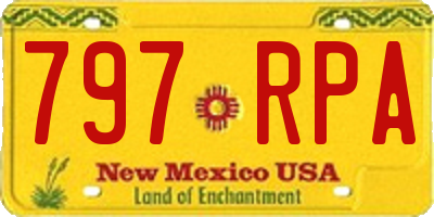 NM license plate 797RPA