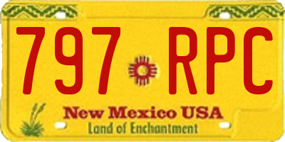 NM license plate 797RPC
