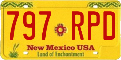 NM license plate 797RPD