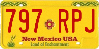 NM license plate 797RPJ