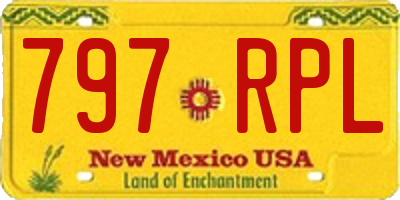 NM license plate 797RPL