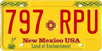 NM license plate 797RPU