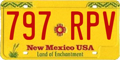 NM license plate 797RPV