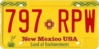 NM license plate 797RPW