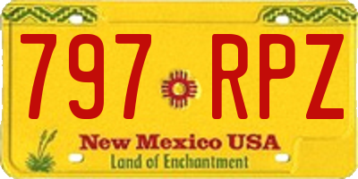 NM license plate 797RPZ