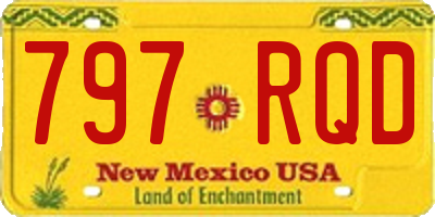 NM license plate 797RQD