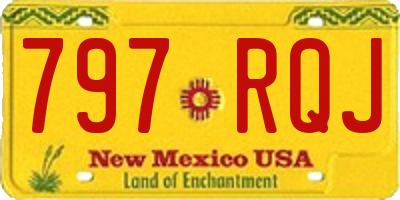 NM license plate 797RQJ