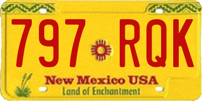 NM license plate 797RQK