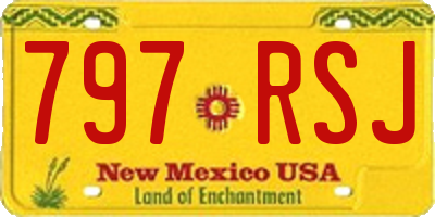 NM license plate 797RSJ