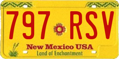 NM license plate 797RSV