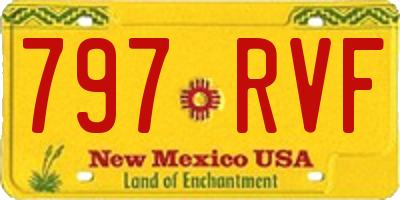 NM license plate 797RVF