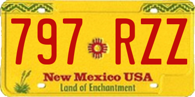 NM license plate 797RZZ