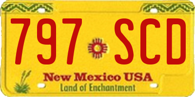 NM license plate 797SCD