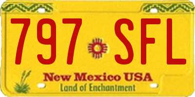 NM license plate 797SFL