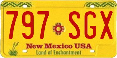 NM license plate 797SGX