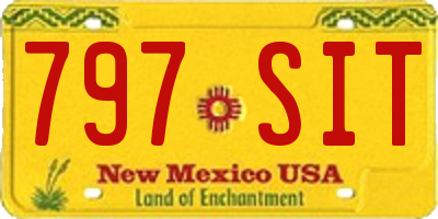NM license plate 797SIT