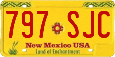 NM license plate 797SJC