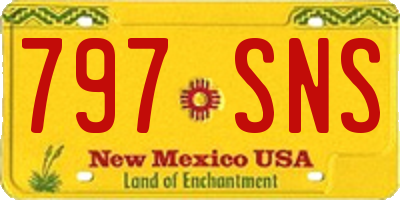 NM license plate 797SNS