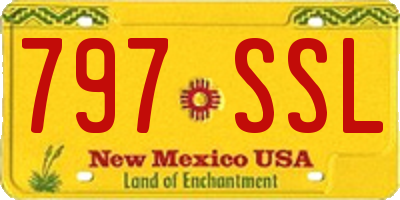NM license plate 797SSL