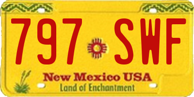 NM license plate 797SWF