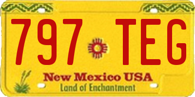 NM license plate 797TEG