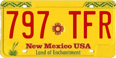 NM license plate 797TFR