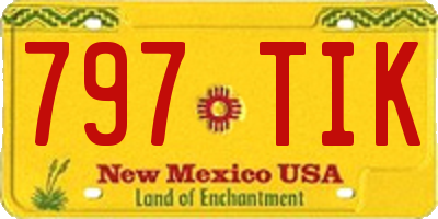 NM license plate 797TIK
