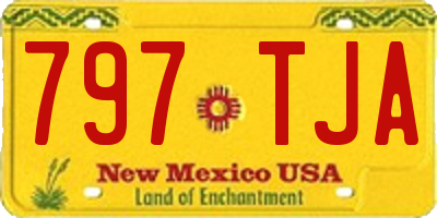 NM license plate 797TJA