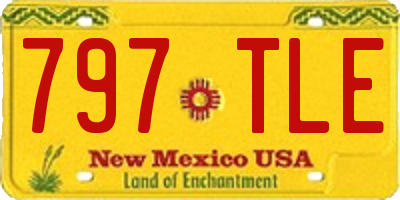 NM license plate 797TLE