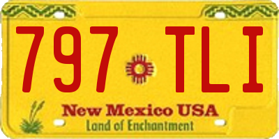 NM license plate 797TLI