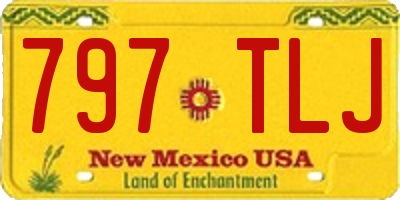 NM license plate 797TLJ