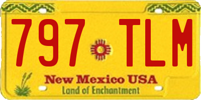 NM license plate 797TLM