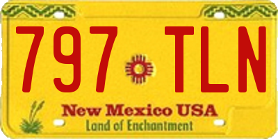 NM license plate 797TLN
