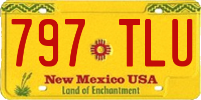 NM license plate 797TLU