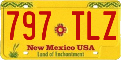 NM license plate 797TLZ
