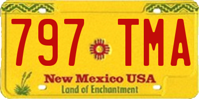NM license plate 797TMA