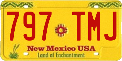 NM license plate 797TMJ