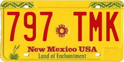 NM license plate 797TMK