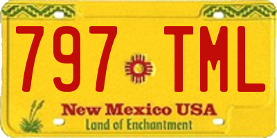 NM license plate 797TML