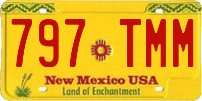 NM license plate 797TMM