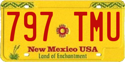 NM license plate 797TMU