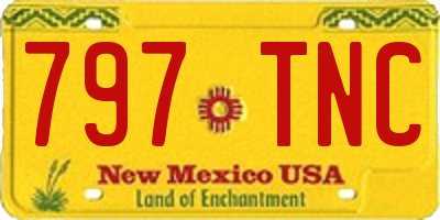 NM license plate 797TNC
