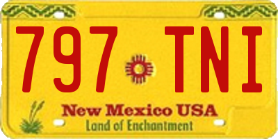 NM license plate 797TNI