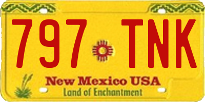 NM license plate 797TNK